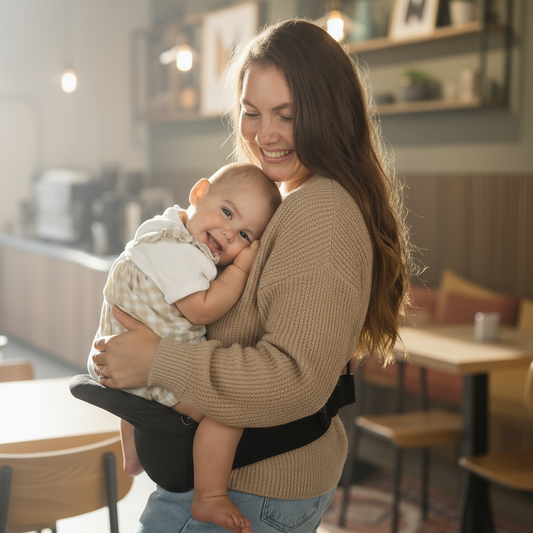 Hold & fold hip seat baby carrier