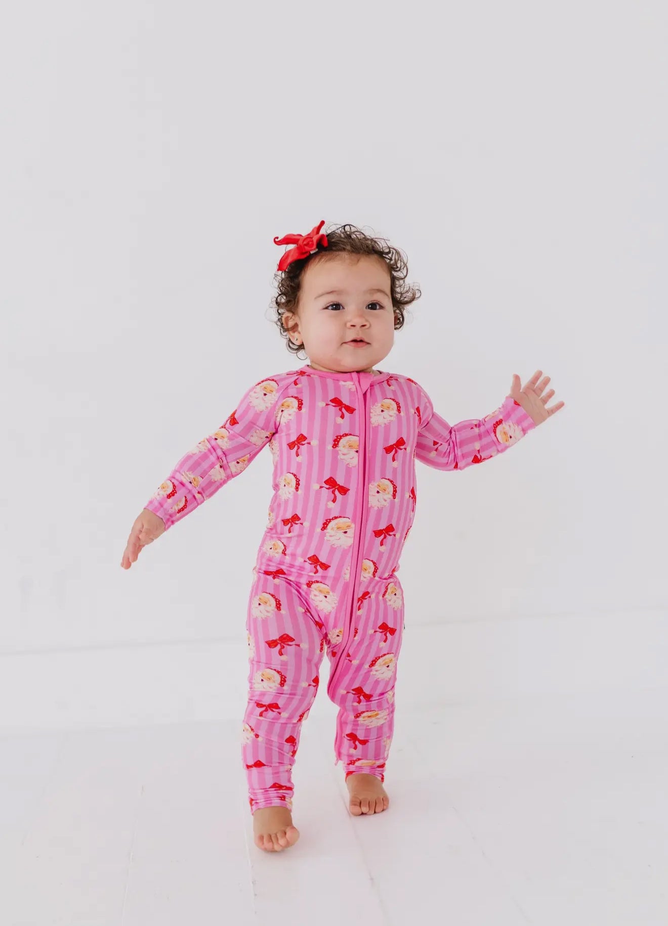 Santa soirée romper bamboo pajama