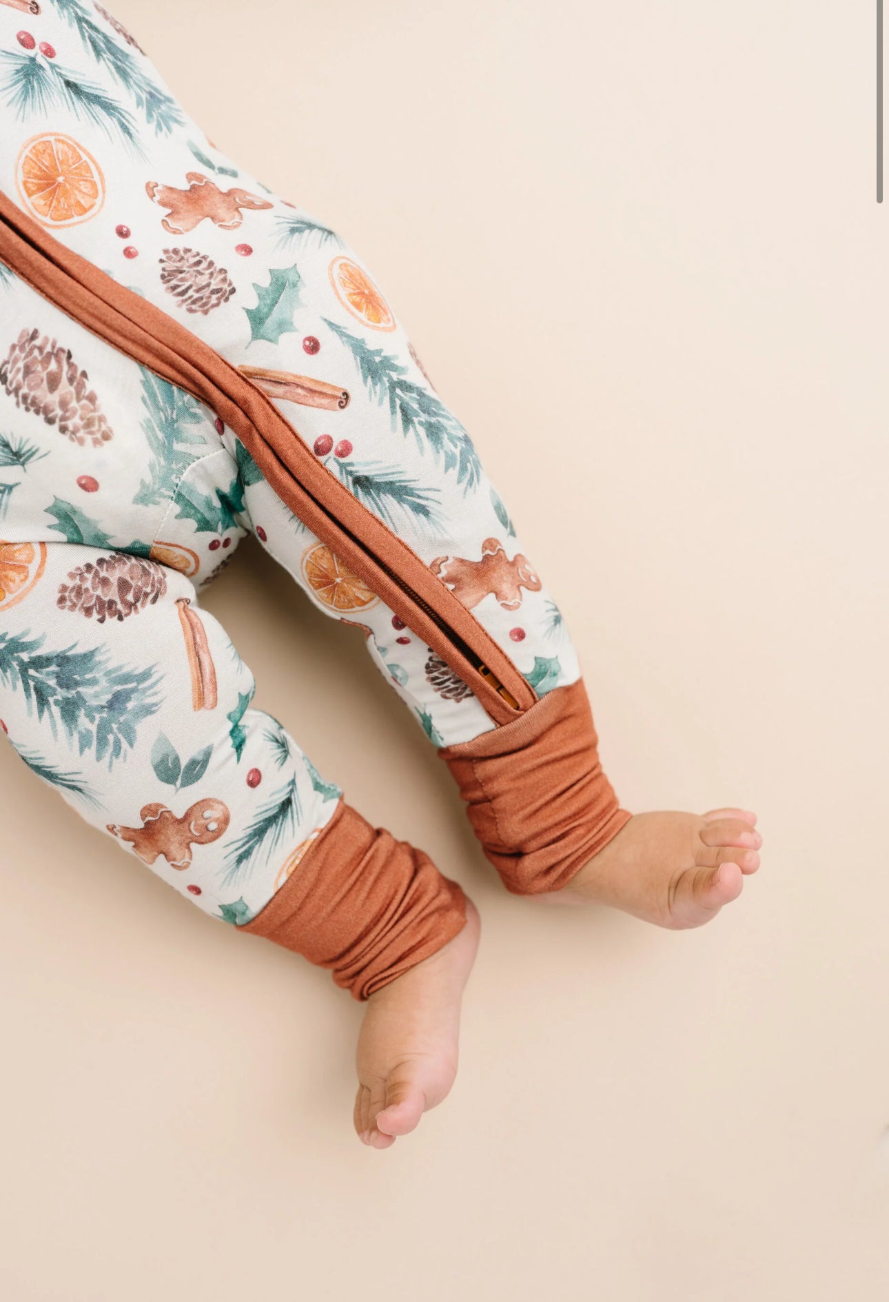 Christmas vibes bamboo romper pajama