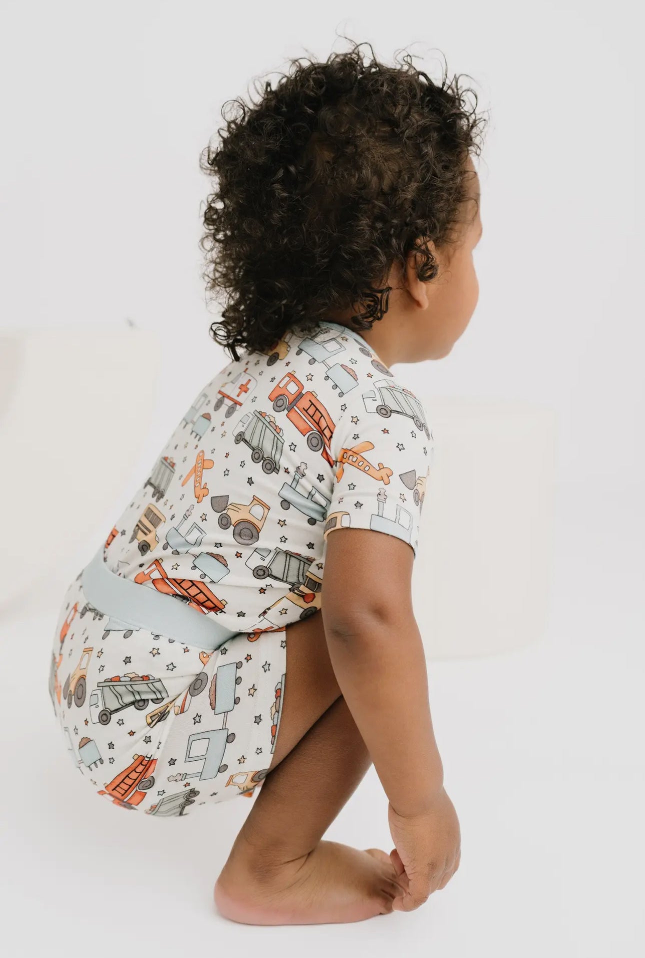 Little engines bamboo shorty pajama