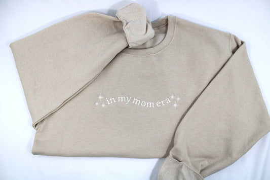 In my mom era embroidered adult crewneck