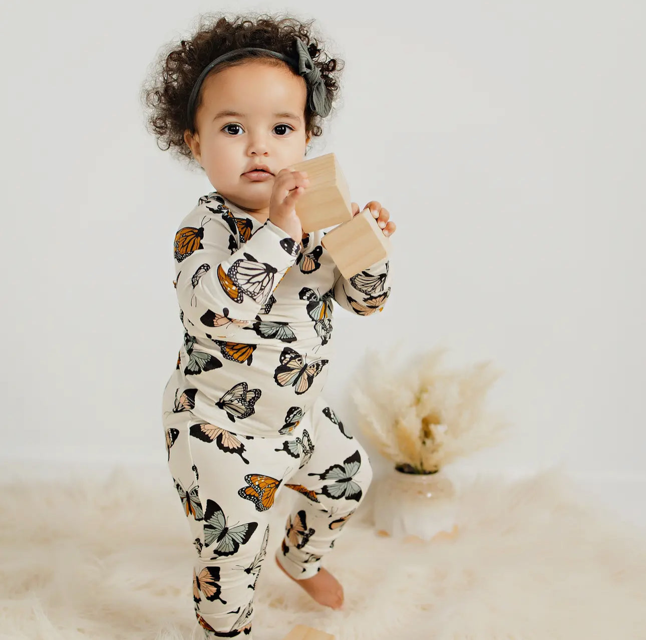Butterfly two piece bamboo pajama