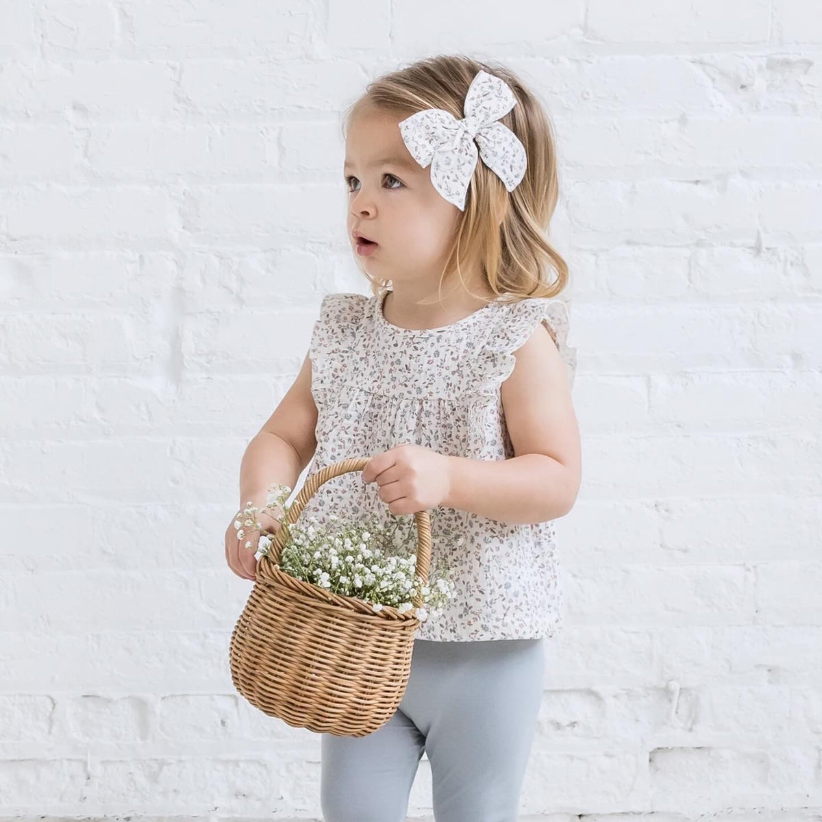 Wyn floral muslin ruffle tank