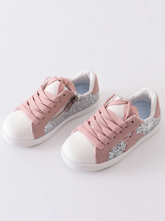 Mauve sparkle sneaker