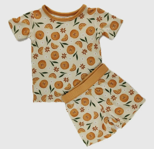 Clementine cutie bamboo shorty toddler pajama
