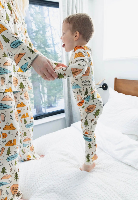 National parks two piece set bamboo pajama