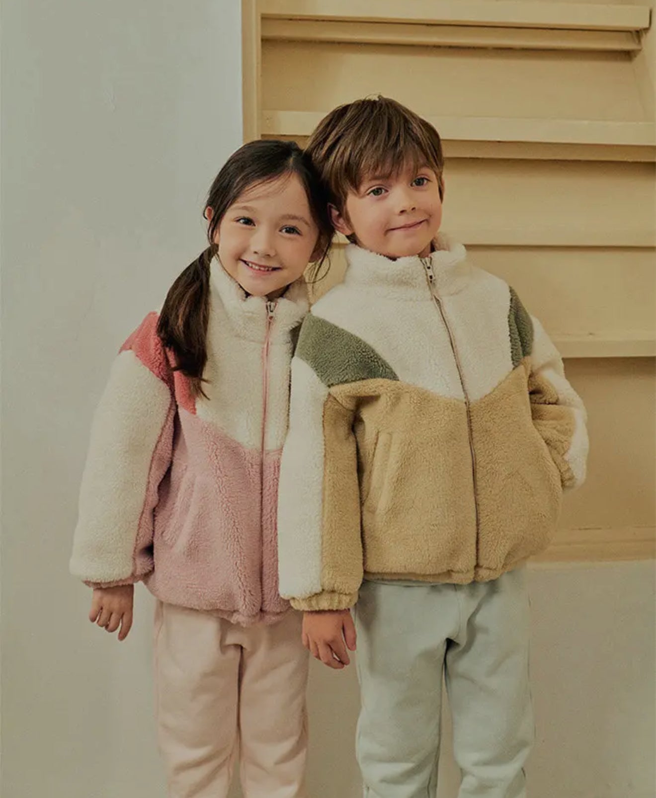 Green - colorblock fleece