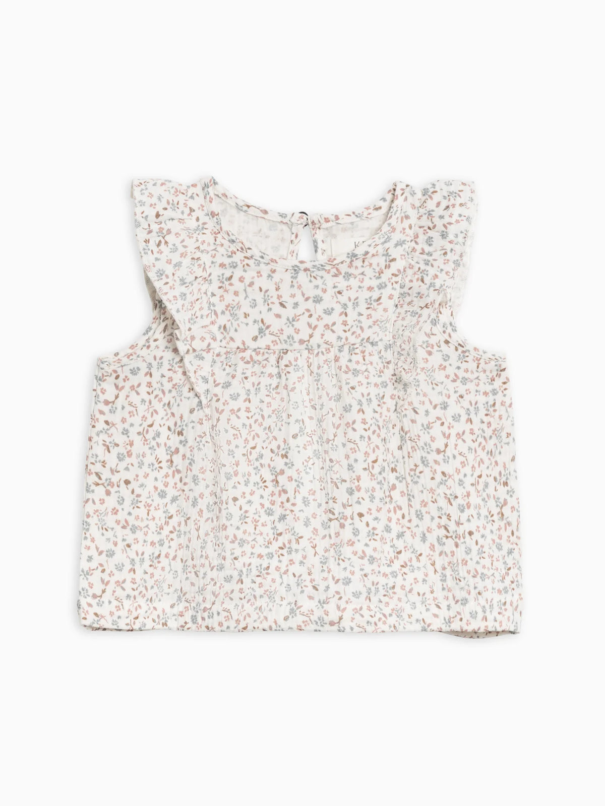 Wyn floral muslin ruffle tank