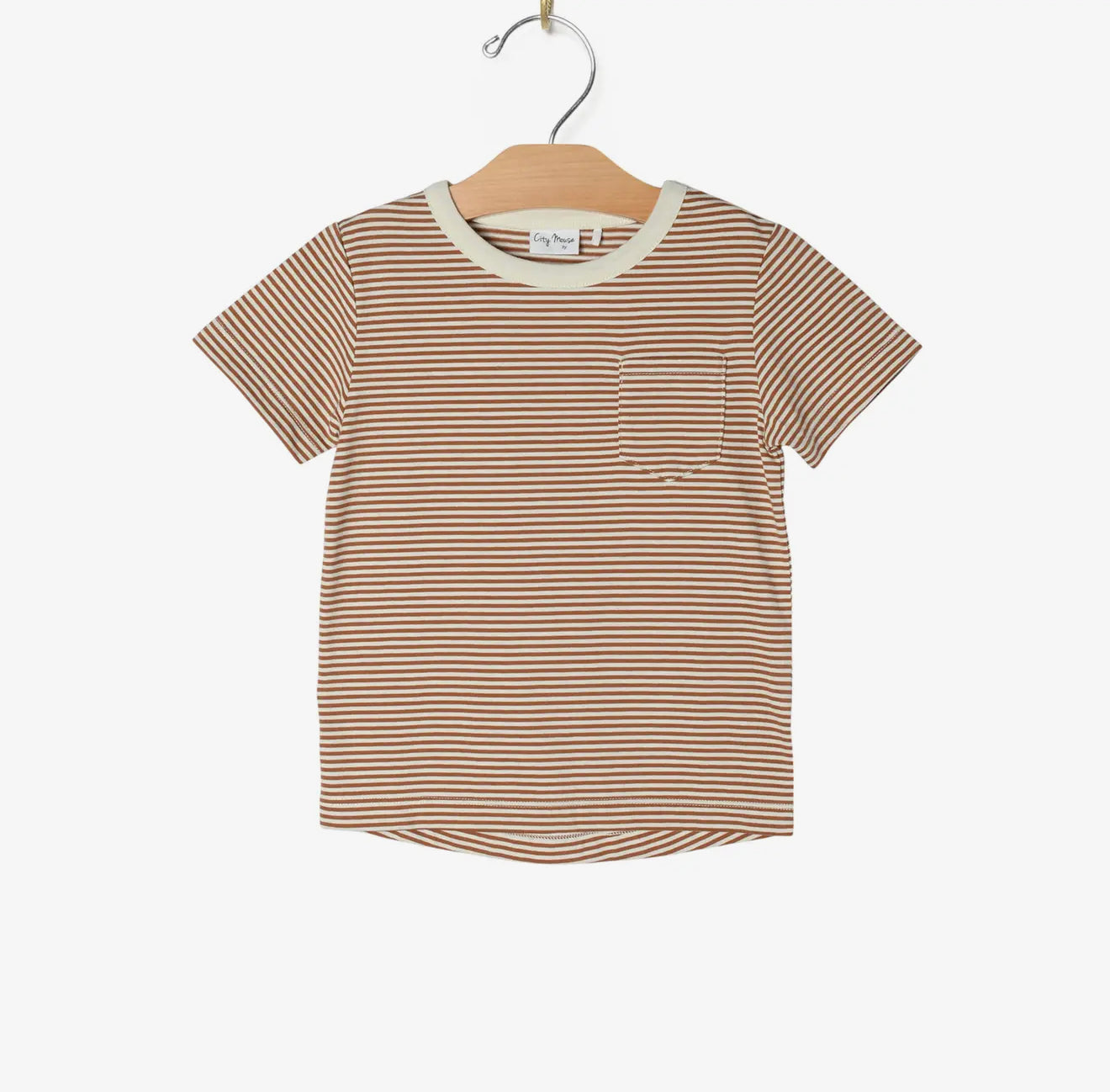 Toffee striped pocket tshirt