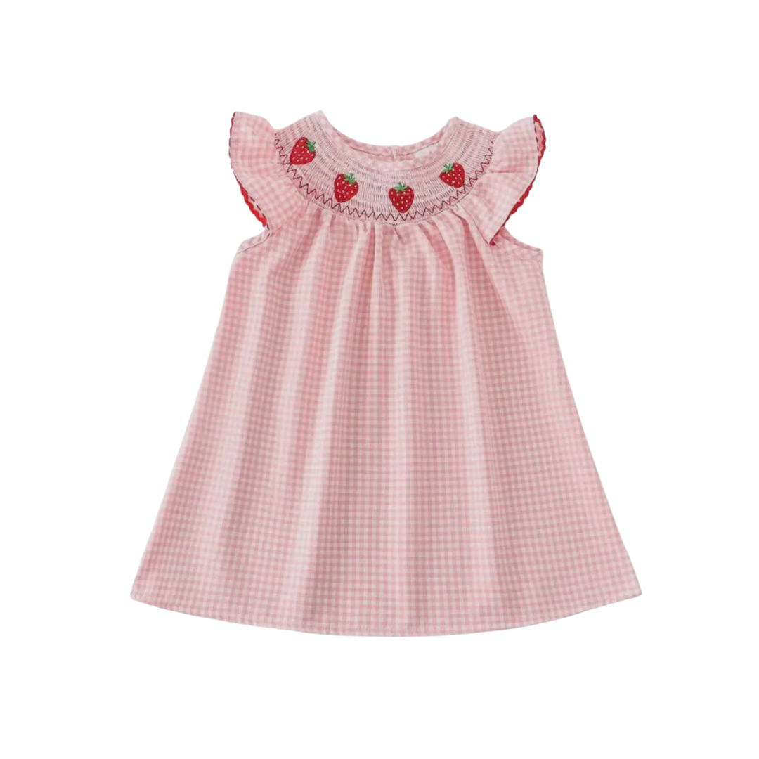 2T Strawberry smocked dress