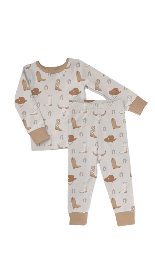 Hey cowboy bamboo two piece pajama