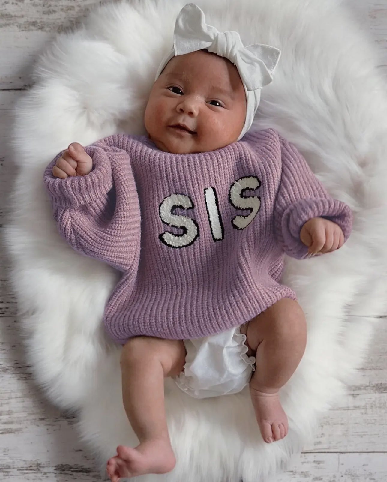 Lavender Sis chunky knit sweater