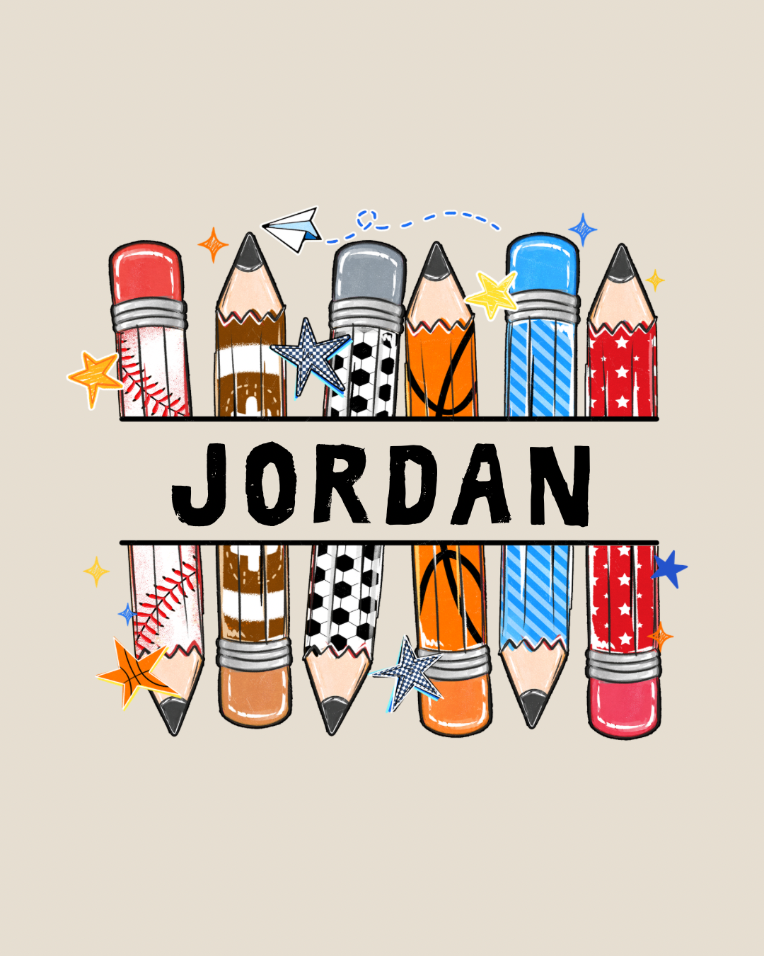 Sporty pencils 2.0 graphic