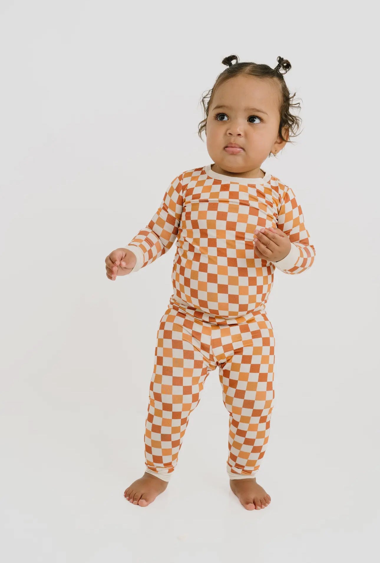 Fall checker bamboo two piece pajama