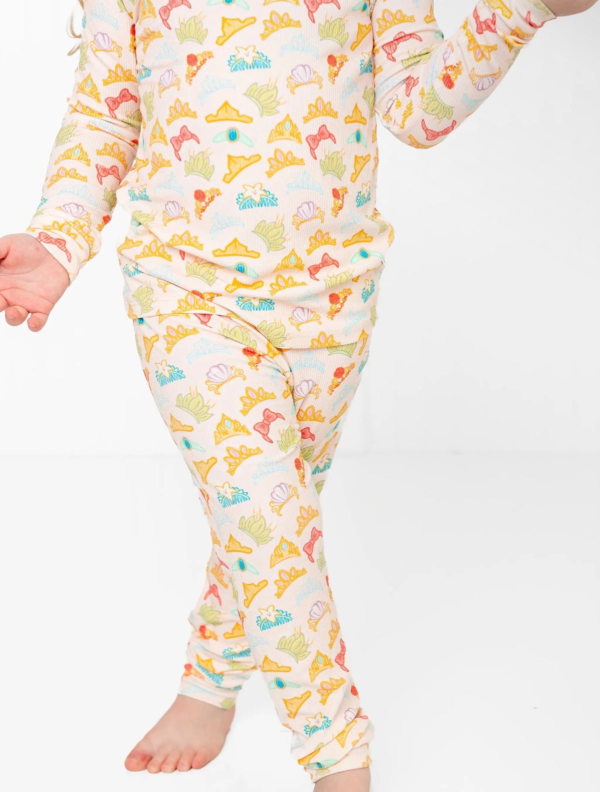 Princess crowns ribbed bamboo set