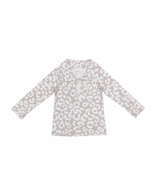 Blush leopard pullover