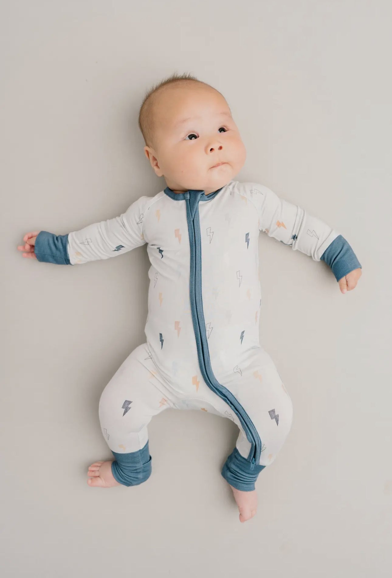 Baby bolts bamboo romper pajama