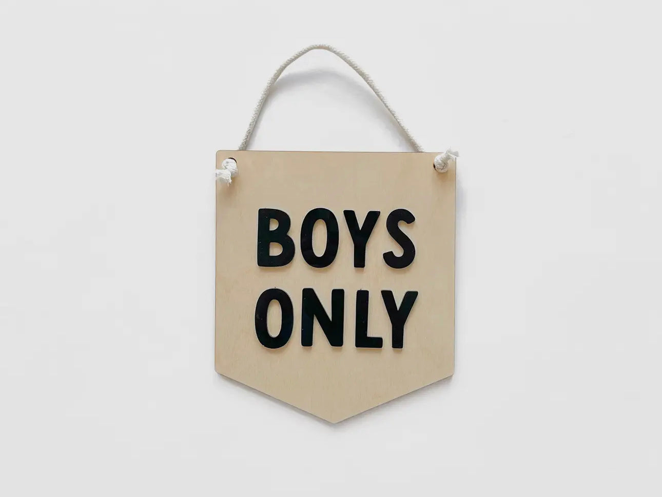 Boys only room sign