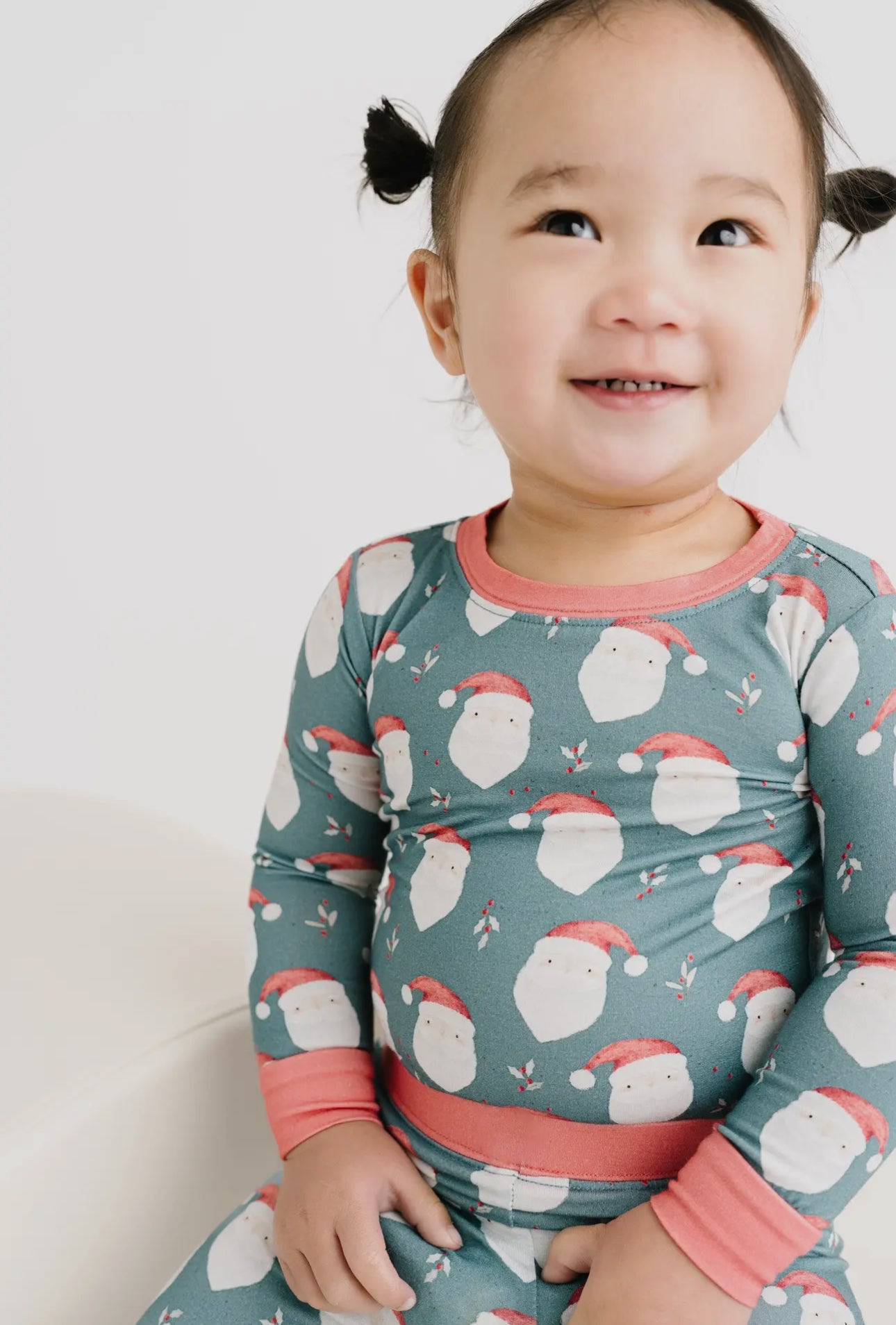 2T Santa cheer bamboo two piece pajama