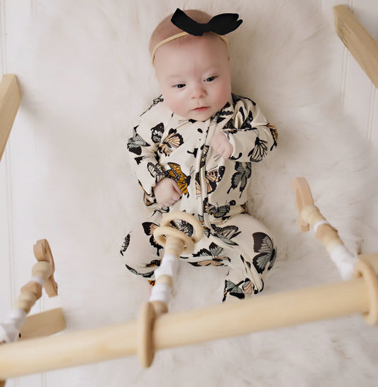 Butterfly romper bamboo pajama
