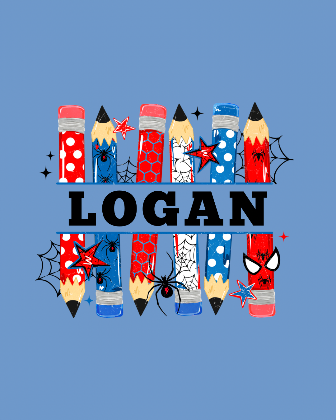 Spider kid personalized graphic