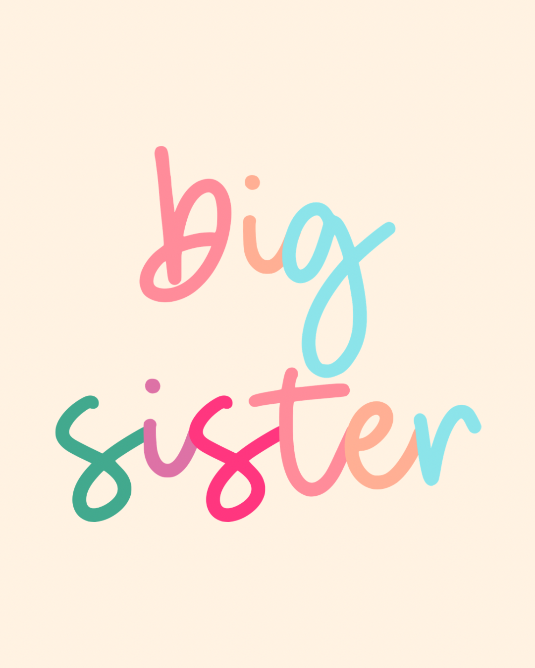 Rainbow sister graphic