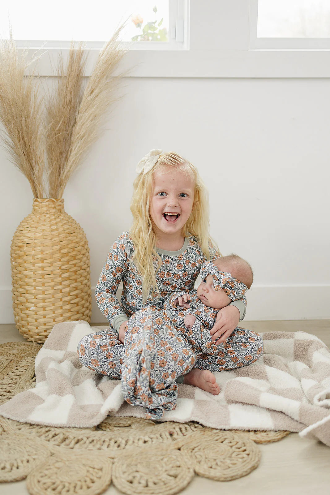 Dainty meadow bamboo romper pajama