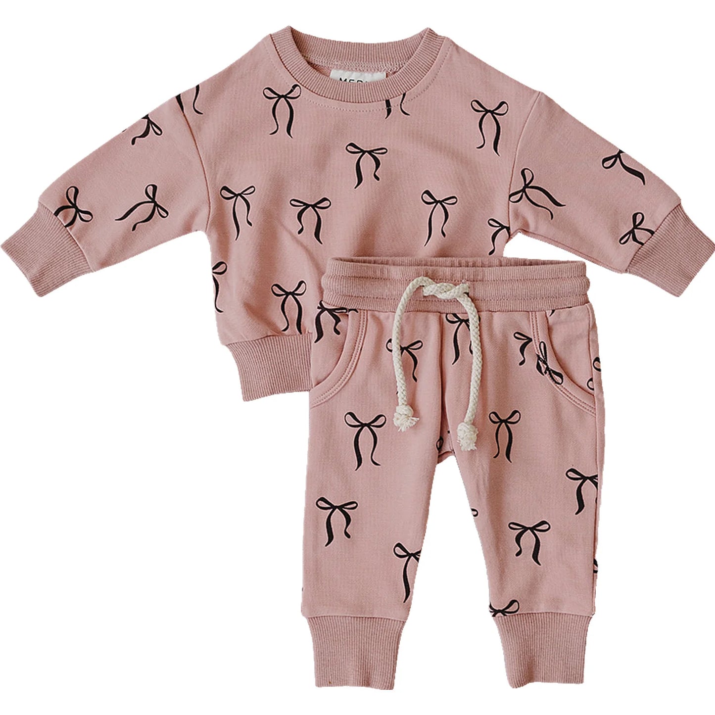 Blush Bows Terry set
