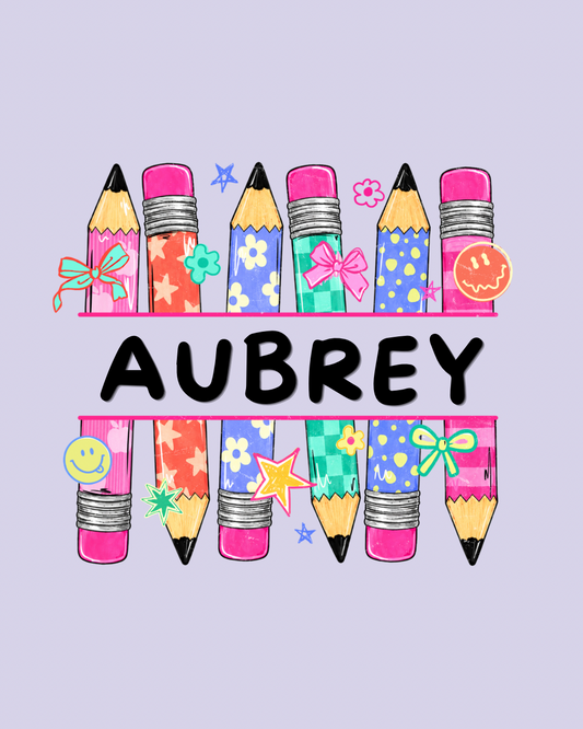 Groovy girl pencil graphic
