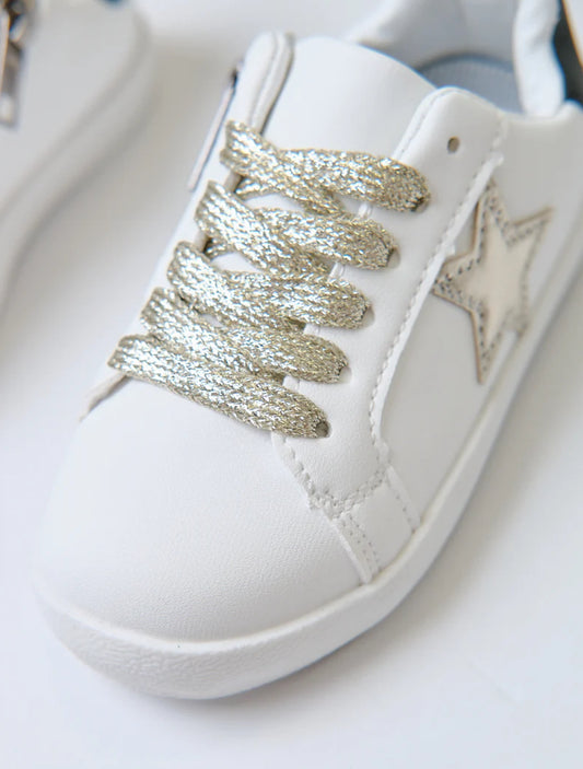 Gold sparkle sneakers