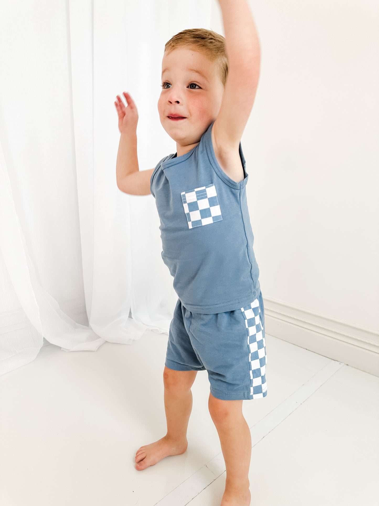 12-18m Everyday checkered tank set