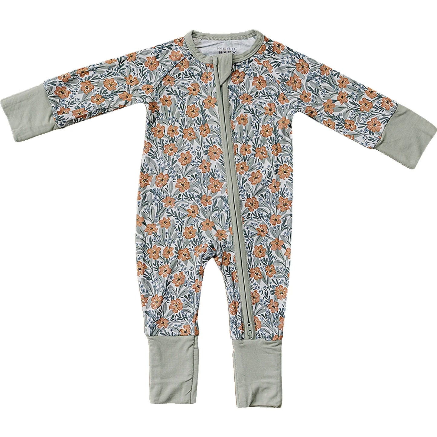 Dainty meadow bamboo romper pajama