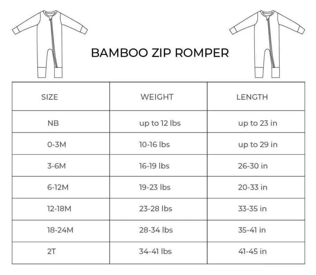 Gingham goose bamboo romper pajama