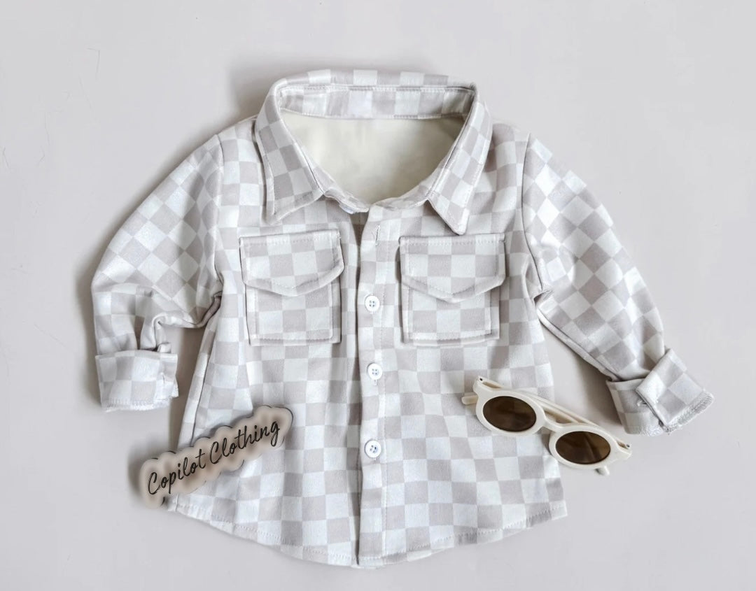 18-24m Checker button up jacket