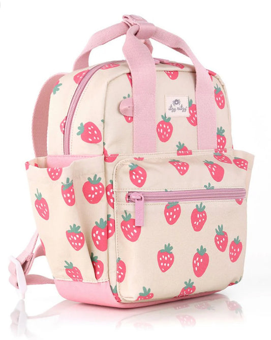 Strawberries & cream toddler mini backpack