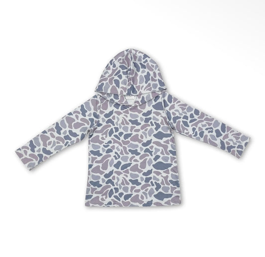 Camo hooded pullover