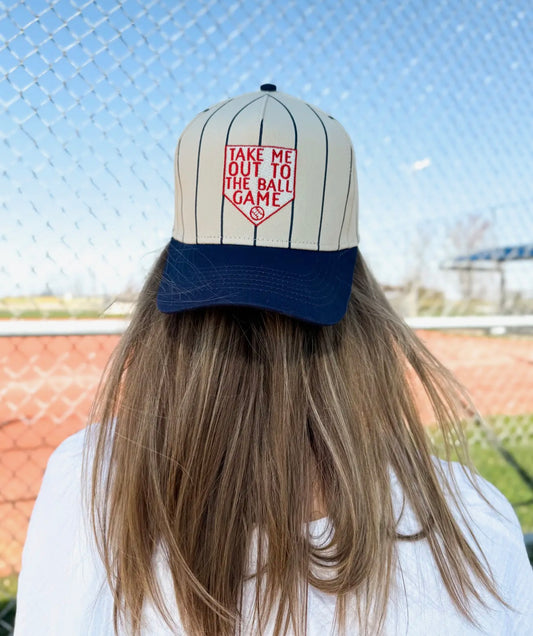 Take me out to the ball game trucker hat
