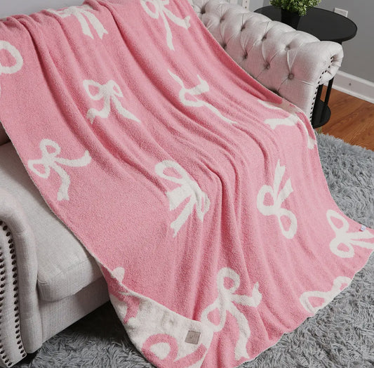 FULL SIZE: Double sided bow blanket