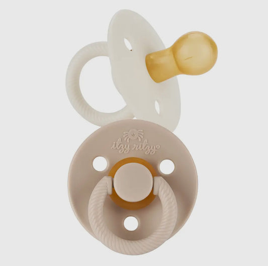 Itzy soother pacifier set - coconut + toast