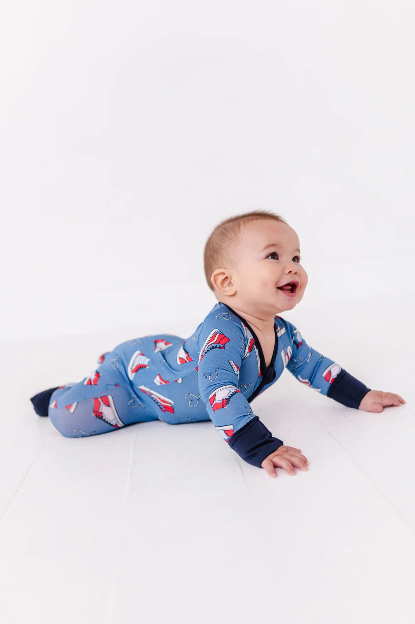 Sneaker sweetheart bamboo romper pajama