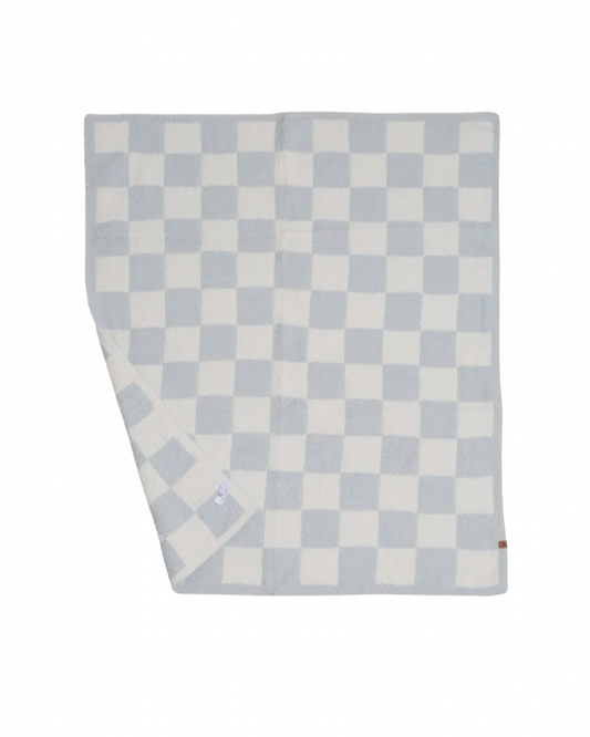 KIDS - Blue checker throw blanket