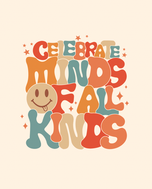 Retro all kinds of minds graphic tee