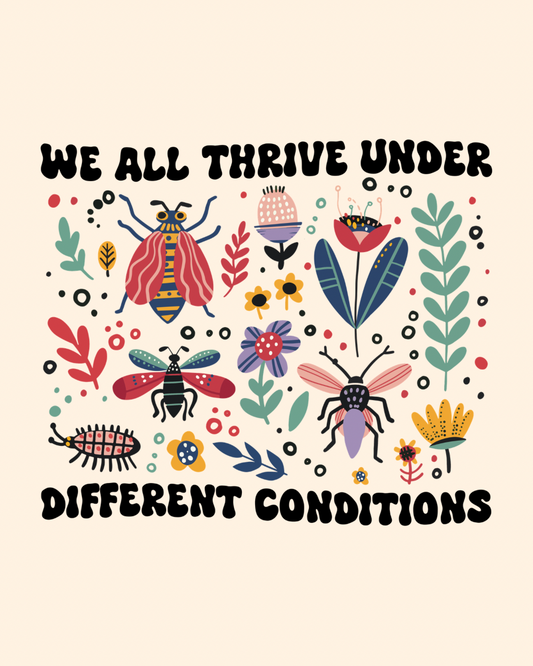 We all thrive graphic tee