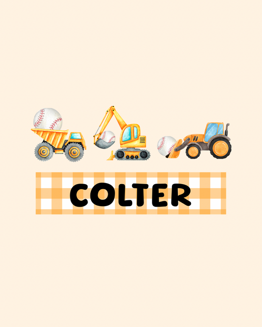 Personalized ballin’ excavator graphic