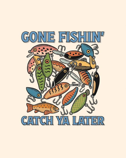Gone fishing graphic