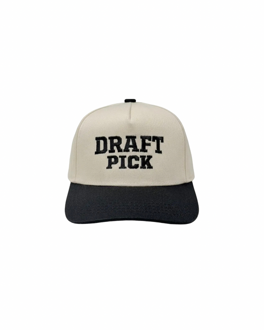 Draft pick black brim hat