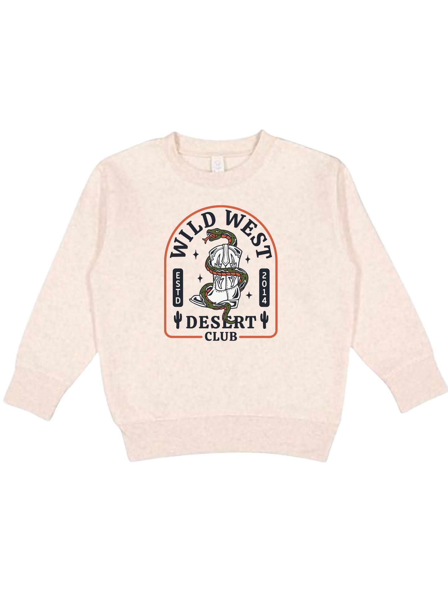 Wild west desert club crewneck graphic