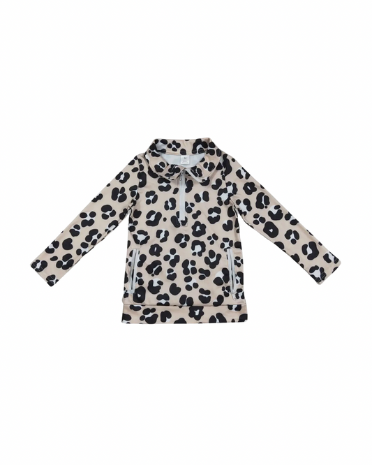 Leopard lady quarter zip