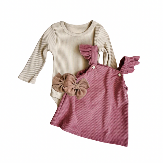 Mauve corduroy jumper set