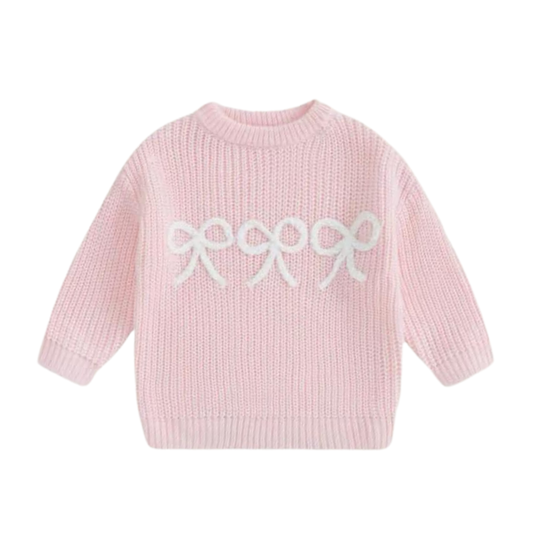 Coquette baby pink knit sweater